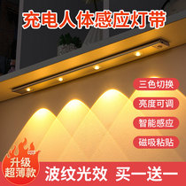 Cats eye sensor light intelligent human body sound and light control corrugated night light wardrobe wine cabinet decoration porch atmosphere atmosphere light