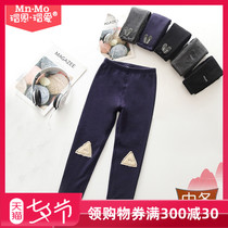 Bo Enbo love girls leggings autumn and winter double-layer thickened and velvet childrens warm pants baby outer trousers Korean