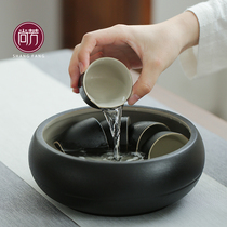 Chamfong Tea Wash Large Black Pottery Gongfu Tea Accessories Tea Cup Wash Washed Washed Tea Bowl Water Spittoon Small Pen Wash Black