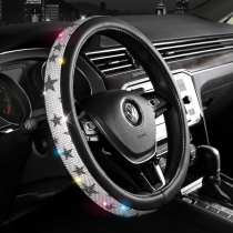 New fashion full diamond car steering wheel cover Mens and womens four seasons universal crystal flash hot drill non-slip handlebar cover