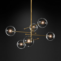 Nordic postmodern creative glass ball chandelier Art Bedroom Living room Dining room study Designer chandelier