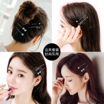ins simple metal mesh red hairclip female Korean elegant hairpin headgear sweet girl bangs clip side clip