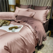 High-end simple 140 plush cotton pure cotton four-piece cotton spring and summer bed sheet luxury naked bed sheet duvet cover