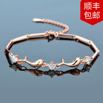 2022新款925银海豚之恋手链女纯银小众设计生日礼物纪念日送女友