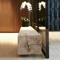 loft clothing store long bench for shoe stool retro living room TV cabinet original ecological rest area whole wooden B & B bench