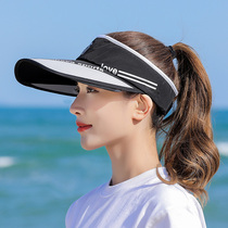 Hat female summer sunshade sunscreen Korean fashion Wild Sports tennis cap 2021 net red new empty top sun hat