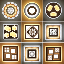 LED porch light walkway aisle light Crystal Light Square Corridor light foyer warm creative ceiling lamp lighting