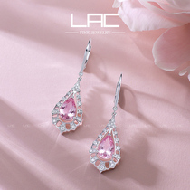 LAC high jewelry natural Morgan stone earrings female 18K gold earrings custom colored gems