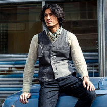 SOARIN Inron retro striped waistcoat Male Original design Sensation Splicing Casual Workout Suit Waistcoat Vest