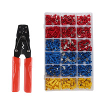 Wire Pre-Insulation Wiring Terminal Cold Press End Head Tubular Copper Joint Wire Connector Wire Ear Contact Pin Copper Nose