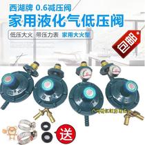  Gas pressure reducing valve National standard 0 6 household kitchen liquefied gas low pressure valve double mouth with switch double head safety valve door