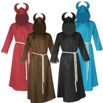 Halloween cos death cloak medieval irregular hand sleeve cloak adult 2020 new horn costume