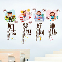 Learn early learning school home motto wall stickers Good children Kindergarten childrens room wall decoration cute stickers Family