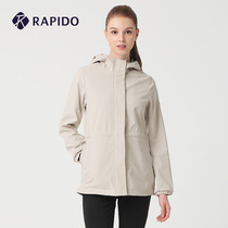 RAPIDO Break Road Spring Lady Long Composite Fabric Splice Windproof and Warm Casual Sports Jacket