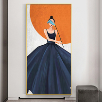 Home porch decorative painting corridor corridor modern simple atmosphere orange beauty hanging painting luxury living room wall mural