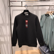 Wick family micro climax brand mens sweatshirt casual versatile black print crew neck sweatshirt men simple pullover x