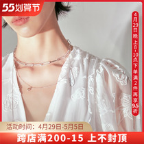 MAKIIMAKII Thickness Chain Mix Hitch Color Zircons Chain Sub Necklace Accessories Female Boomers Collarbone Chain Brief
