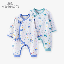 British baby jumpsuit Newborns placket jumpsuit Thin Climbing Climbing 181B0301 181B0311