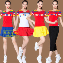 High-grade 2021 square dance clothing r summer short sleeve sports dance clothing new aerobics sports fitness luxury