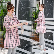 Pregnant women spring pregnant tops 2021 new suit fashion spring and autumn loose shirts breastfeeding dresses tide mom