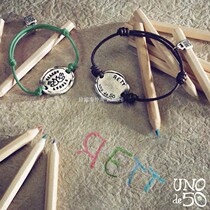 Recommended Spanish UNOde50 can pull cotton rope bracelet men and women couples Valentines Day Europe and America light luxury good luck