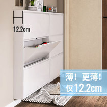 12cm ultra-thin shoe cabinet 2021 new home doorway Large capacity Nordic minimalist modern metal flap cabinet Xuanguan