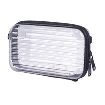 Transparent Color PC Makeup Bag Travel Overnight Wash Bag Factory Customize Containing Box Hard Shell Skew Cross Single Shoulder Bag