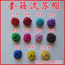 Hoop Tassel Hat-Pineapple Buckle Tassel Cap Coil Tassel Hat Winding Tassel Accessories