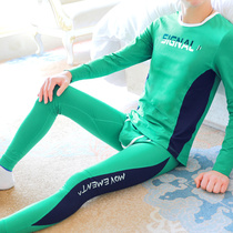 SQINUSQN Lion Chino Mens Thermal Lingerie Set Autumn Pants Line Pants Line Pants Boys Shirt Shirt