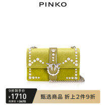 PINKO VELVET PEARL BIRD BAG SWALLOW BAG LOVE BAG 1P216KY4YC