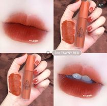 Korea 3ce velvet matte face lip glaze lipstick changemode plasma red nullset persimmon orange Brown