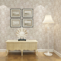 Pastoral dark flowers and leaves off-white non-woven wallpaper living room study bedroom warm hotel hotel wallpaper