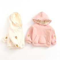 Baby plus velvet sweater 2019 new girls Korean version of thick coat 0-1-34 years old children cotton clothes Foreign