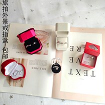 New travel props indoor couples white ring box wedding photography props diamond ring wedding proposal box