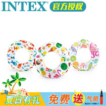 American INTEX childrens swimming ring children childrens inflatable swimming ring thickened armpit floating circle 3-6 years old 6-10 years old