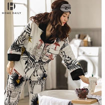 Sleepwear Womens Winter Coral Suede Sexy Cardiff Thickening Warm 2020 New Flannel Home Conserved Autumn Winter Extras