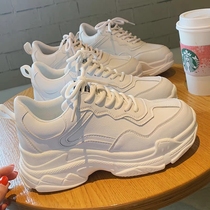 Dad shoes womens 2019 spring and autumn new student Korean version of all-match sneakers womens casual shoes thick-soled ins white shoes