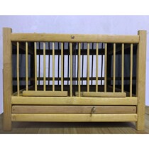 Single-layer two-grid cage bird cage transport uphill carrying bamboo-cage painting over-cage square cage wide birdcage for birdcage