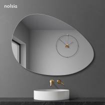 Simple special-shaped bathroom mirror wall-mounted toilet wash table dressing mirror paste non-hole explosion-proof cosmetic mirror