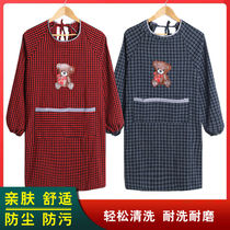 Cotton apron overalls old coarse cloth work clothes wear back clean kitchen household adult fashion Korean version of hotel adults