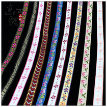 g3 Chinese baby clothes jacquard webbing 1cm fan edging fabric Babao belt Ethnic accessories package lace decoration