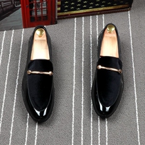 Bean Shoes men in the spring of 2021 new lazy shoes men Lefu shoes England wind tip small leather shoes and Korean version of casual leisure