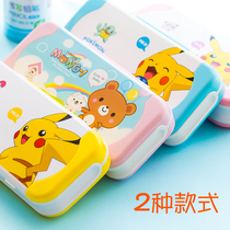 Multifunctional cute stationery box childrens three-layer large capacity pencil case Korean version of hipster cartoon Pikachu pen bag ins Primary School students kindergarten boys and girls pencil case 1-3-5 grade