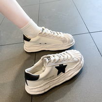 2022 new shell head dissolved small white shoes female thick bottom heightening net red Korean version stars casual sports board shoe tide