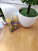 Card flame led bulb light source imitation tungsten filament bulb high brightness energy saving E14 screw filament lamp candle pull tail tip bulb