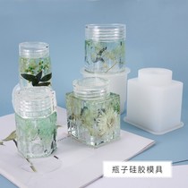 (Bottle mold) diy Crystal dropping mold bottle storage tank with lid storage silicone mold