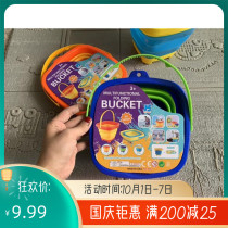 Export silicone folding small bucket play sand play water easy to carry large capacity