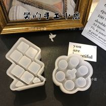Fans handmade shop drop glue mold lipstick storage box Square seven grid table decoration storage silicone mold