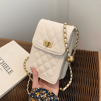 Hong Kong Tide Card Magazin Chain Bag 2021 New Soft Leather Ocean Air 100 Hitch Small Square Bag Mesh Red Explosive and Oblique Satchel