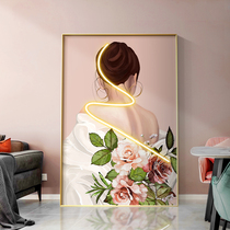 Nordic character floor decoration painting living room sofa background wall LED lamp painting porch aisle beauty salon hanging painting